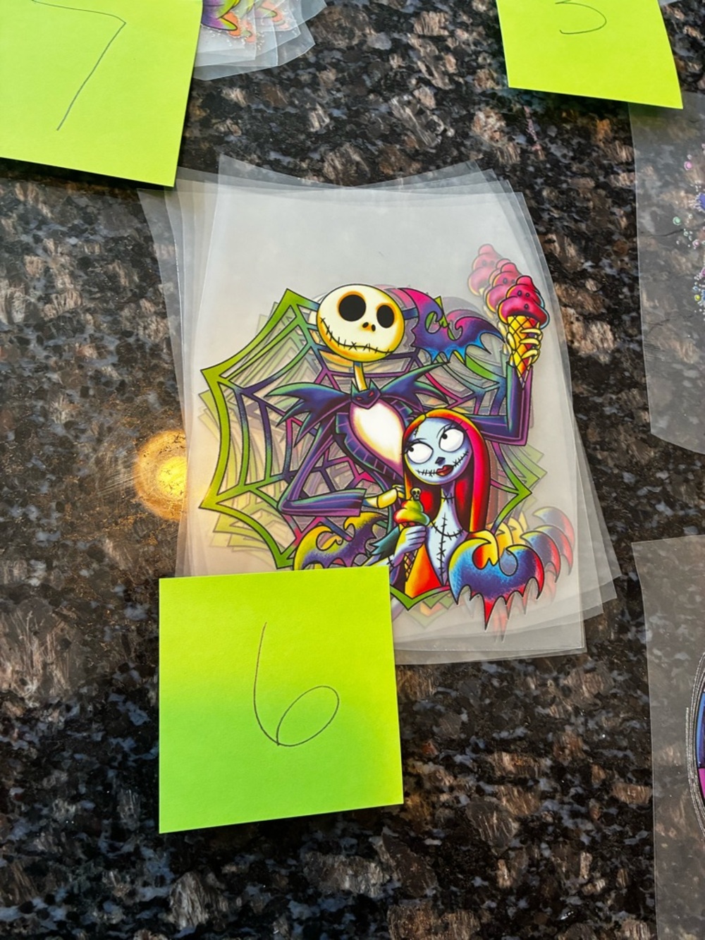 Nightmare Before Christmas Iron-On Transfers Lot of 22 Jack Sally Oogie Disney - Picture 3 of 7